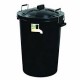POLYTECH 85 LTR BLACK DUSTBIN + CLIP 1653-20