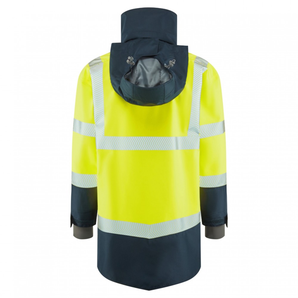 CLOVELLY Leo EcoViz 15K Performance+ Breathable Anorak YEL/NAVY SMALL