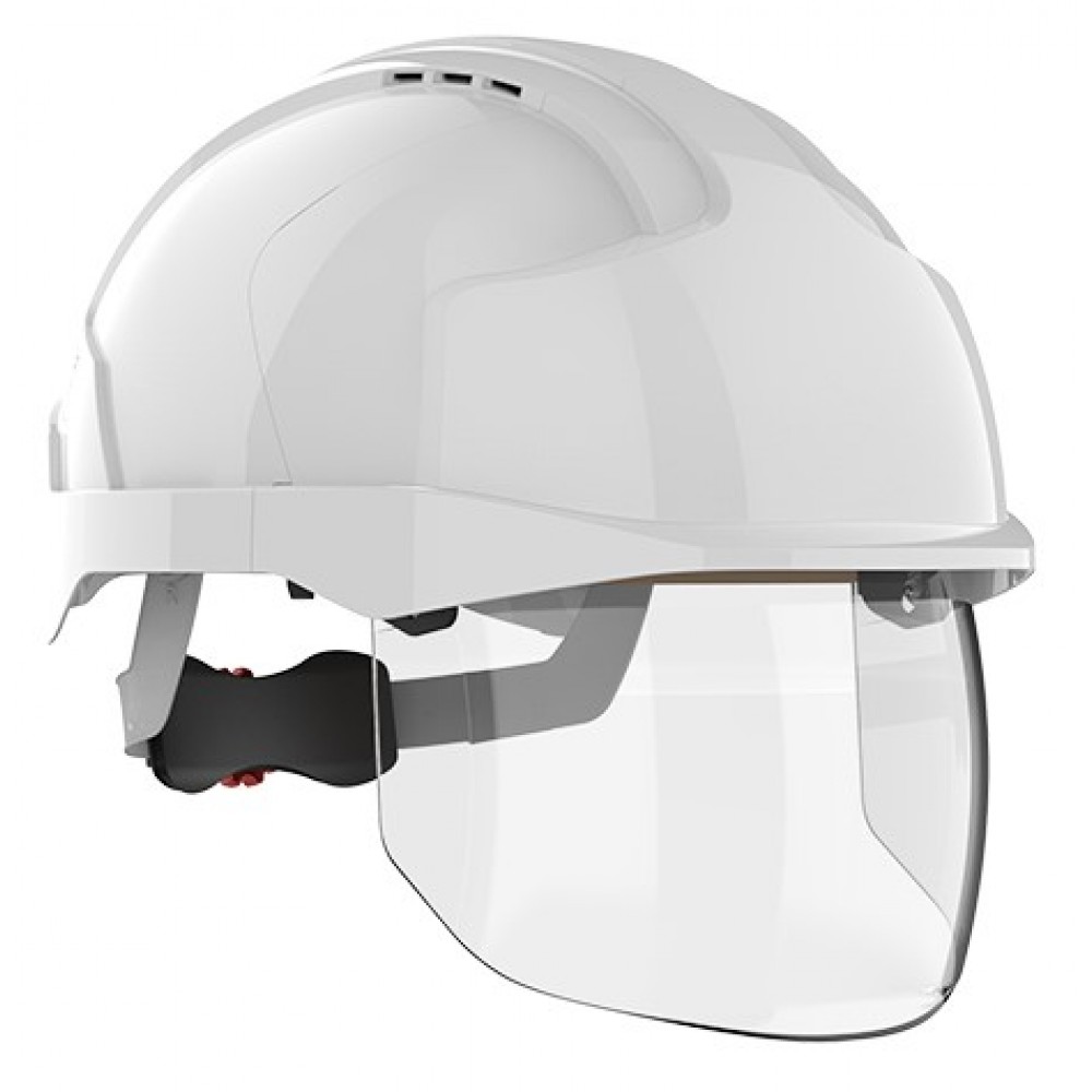 EVO VISTASHIELD HELMET W/FACE SHIELD VENTED WHITE/WHITE