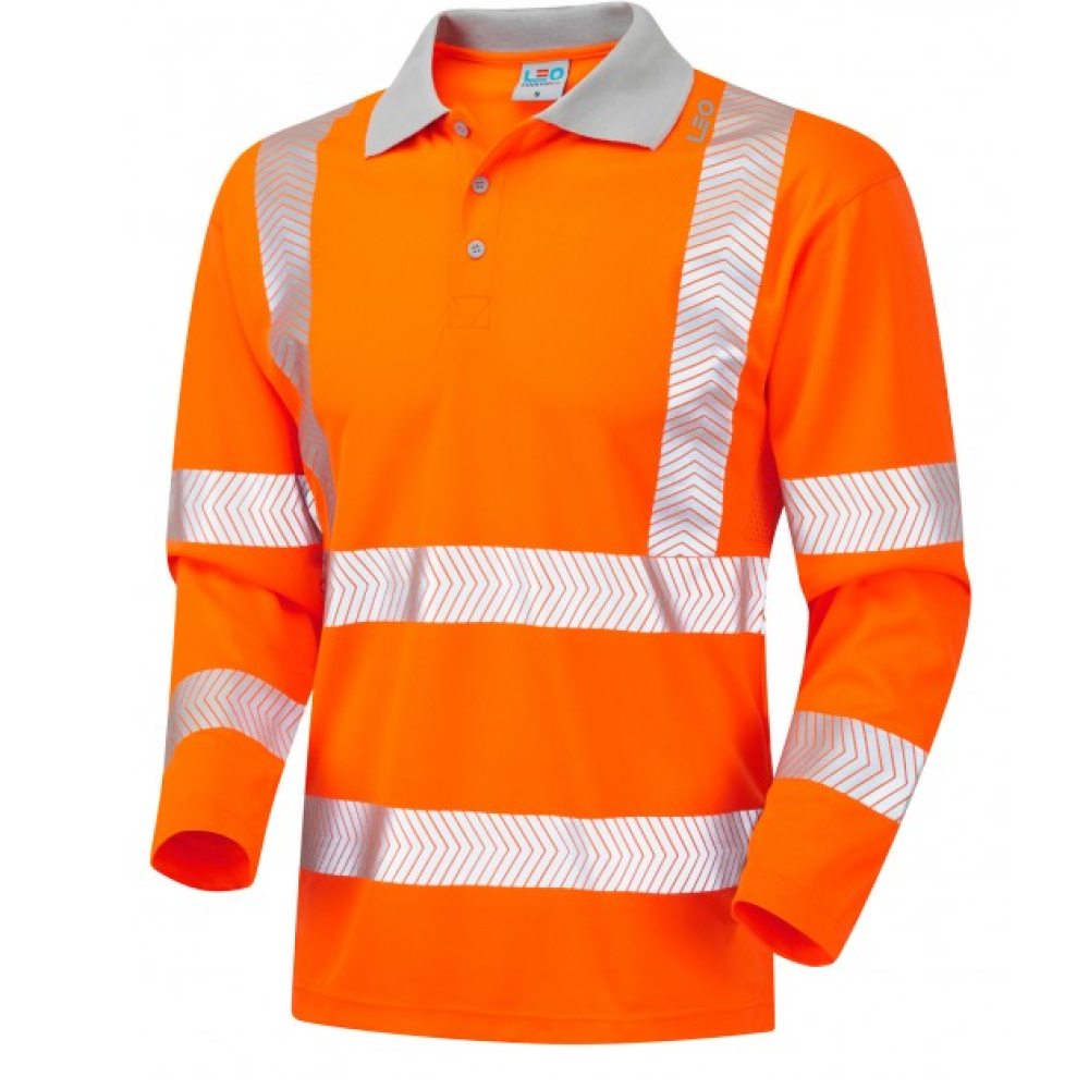 BARRICANE Leo EcoViz Performance+ Sleeved Polo Shirt ORG L