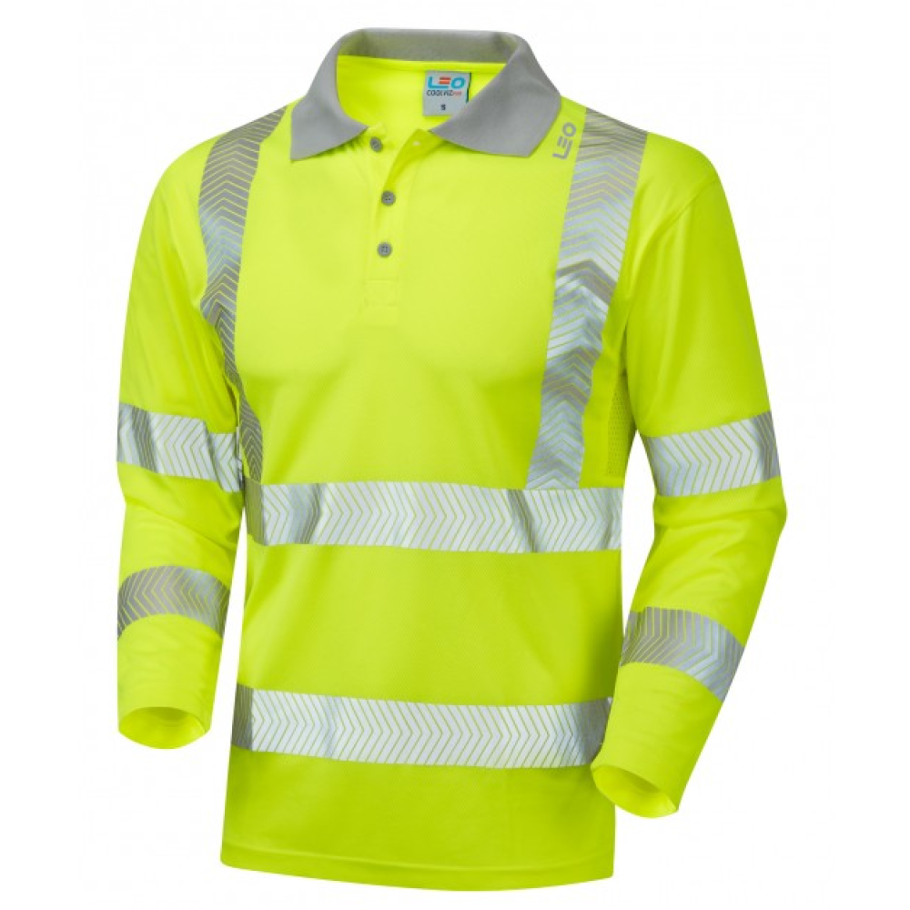 BARRICANE Leo EcoViz Performance+ Sleeved Polo Shirt YEL L