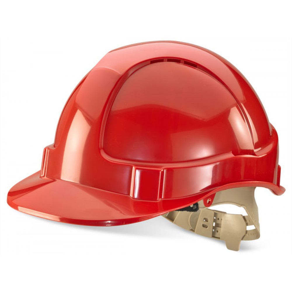 SAFETY HELMET VENTED PREMIUN BBRAND RED