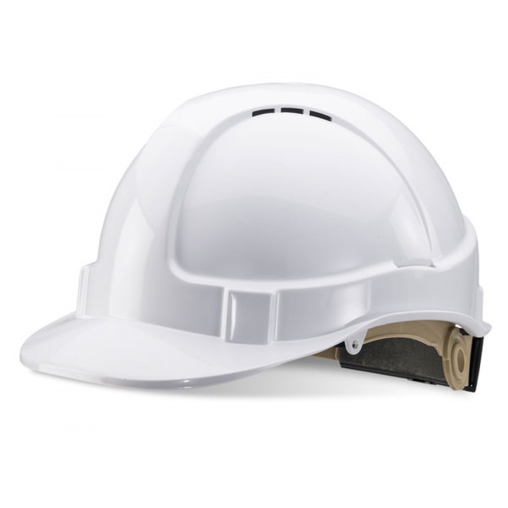 SAFETY HELMET VENTED PREMIUN BBRAND WHITE