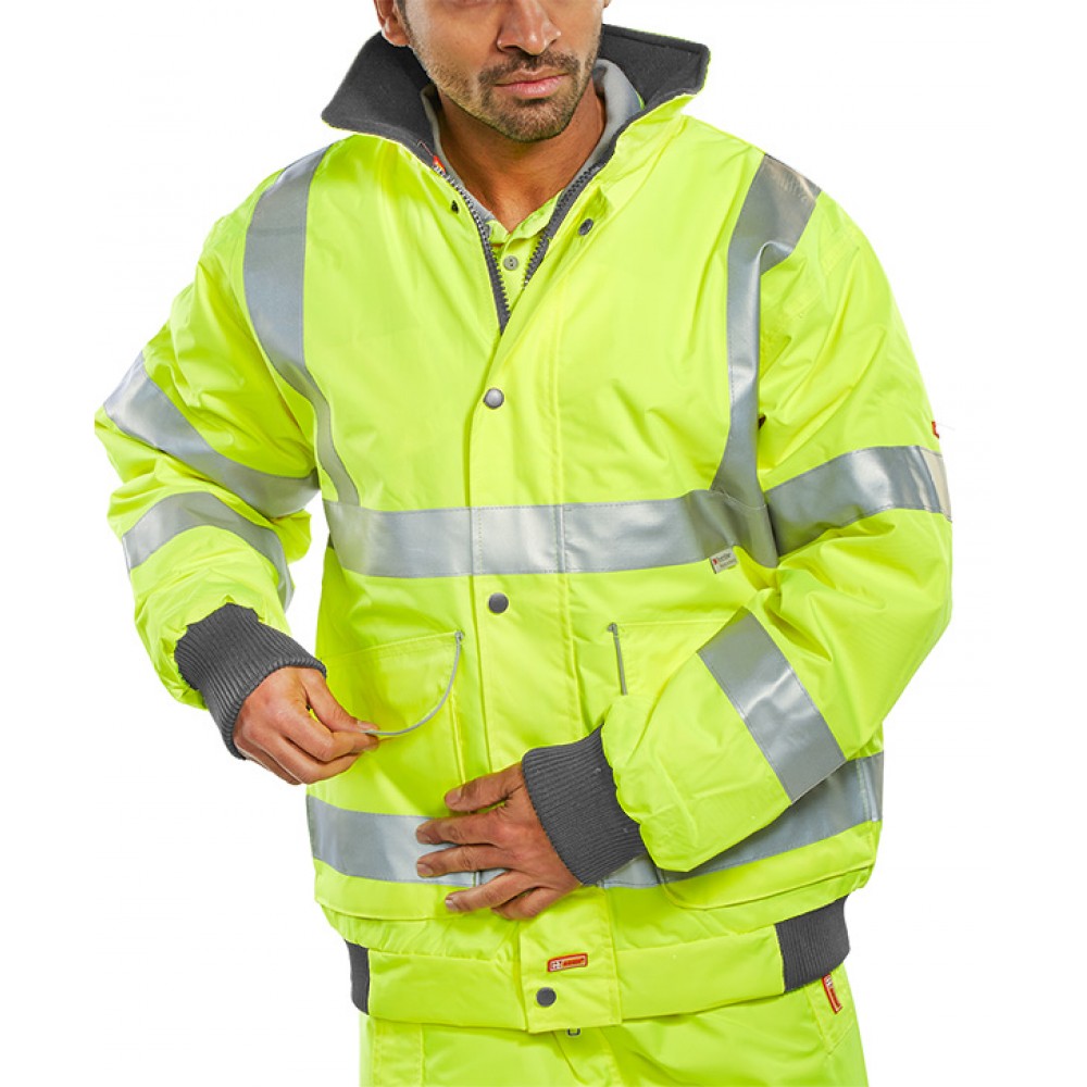 SUPER BOMBER JACKET HI VIZ B SEEN YELLOW XXXL SUPER BOMBER JACKET HI VIZ B SEEN YELLOW XXXL