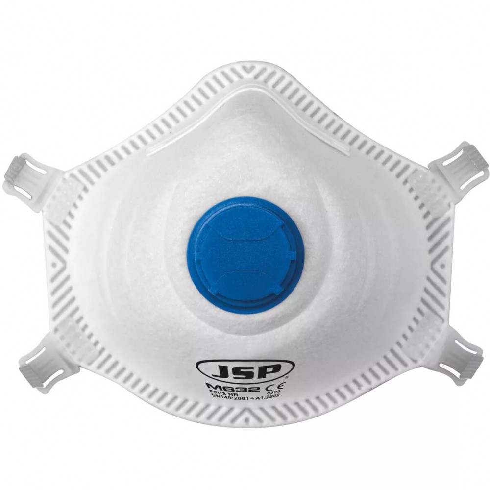JSP M632 FFP3 VALVED MOULDED DUST MASK BOX 10