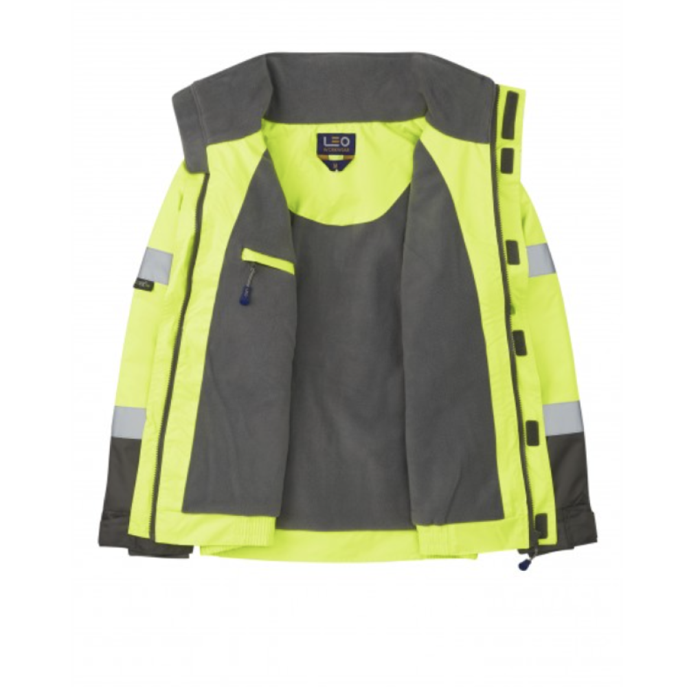 BICKINGTON Leo EcoViz 4K Superior Fleece Lined Bomber Jacket YELLOW LRG