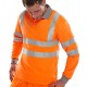 HI-VIZ POLO SHIRT LONG SLEEVE ORANGE LARGE