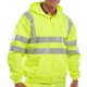 BSEEN HOODED SWEATSHIRT YELLOW 2XLARGE C/W full Zip
