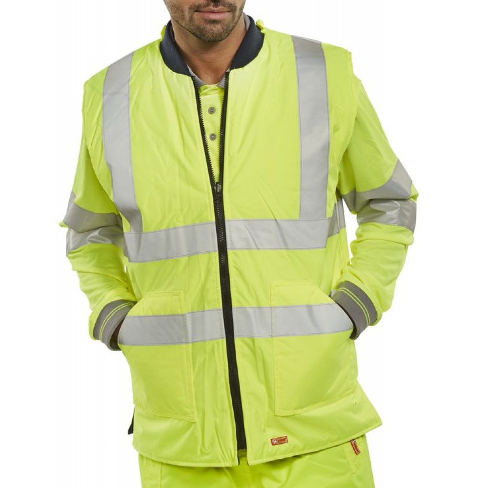 REVERSIBLE BODYWARMER YELLOW LARGE