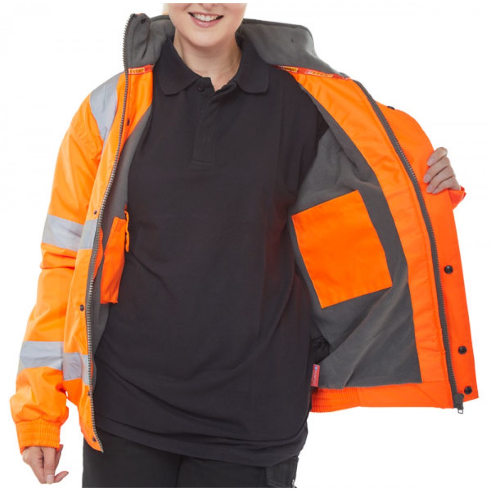 CONSTRUCTOR BOMBER FLEECE LINED ORANGE LARGE CONSTRUCTOR BOMBER FLEECE LINED ORANGE LARGE