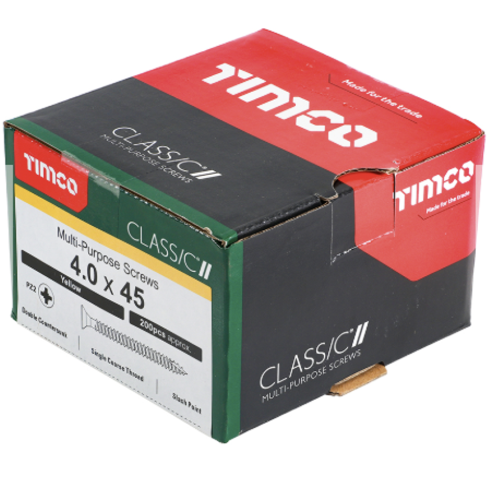 4X45MM CLASSIC WOOD SCREW BOX 200 TIMCO