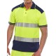 TWO TONE HI-VIZ YEL/NAVY POLO SHIRT 2XLARGE
