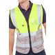 TWO TONE EXECUTIVE VEST YELLOW/GREY LARGE