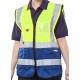 TWO TONE EXECUTIVE VEST YELLOW/NAVY XXL BEESWIFT