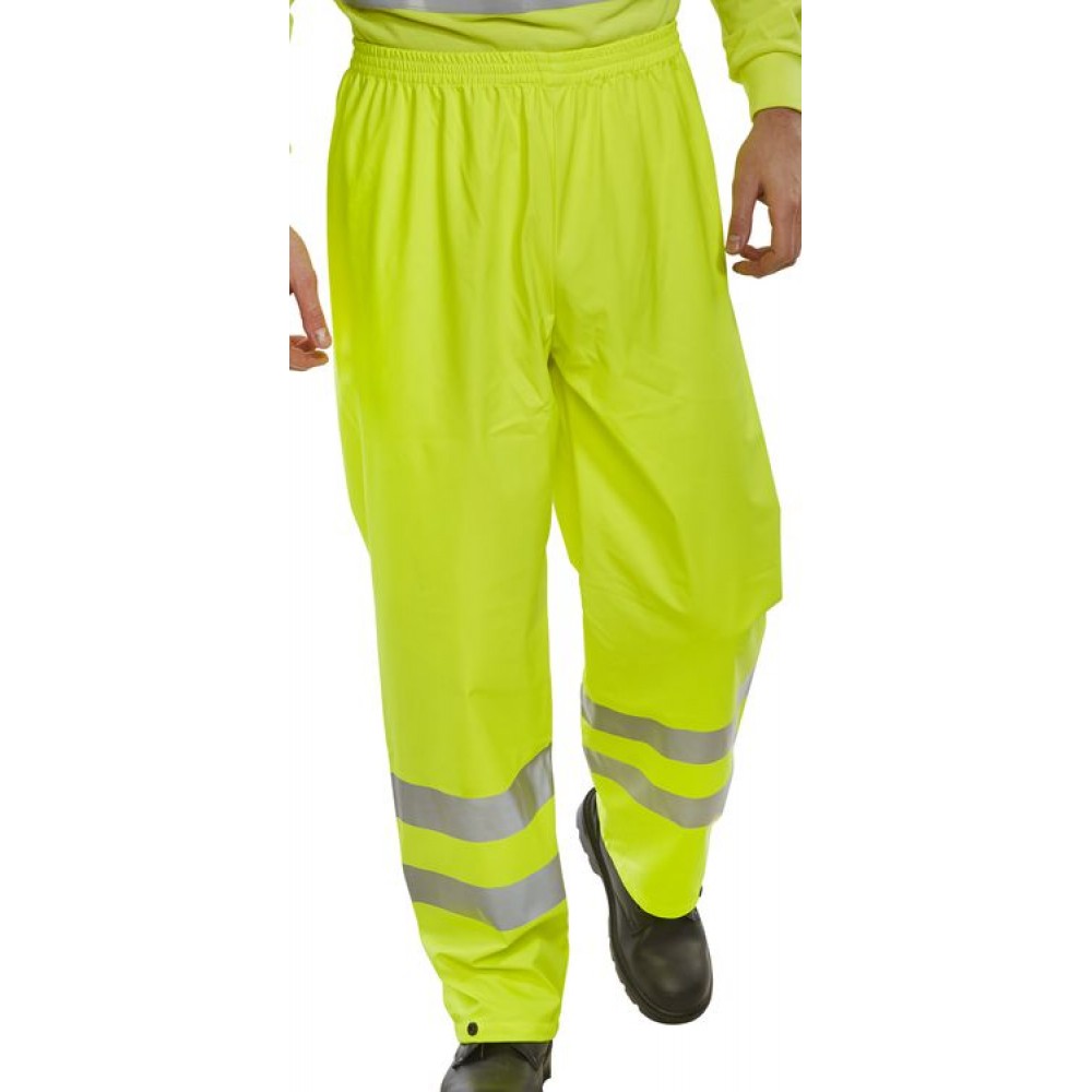 PUT EN471 YELLOW HI-VIZ WETSUIT TROUSER SIZE LARGE