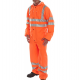 BESEEN PU HI-VIZ  COVERALL ORANGE 2XL