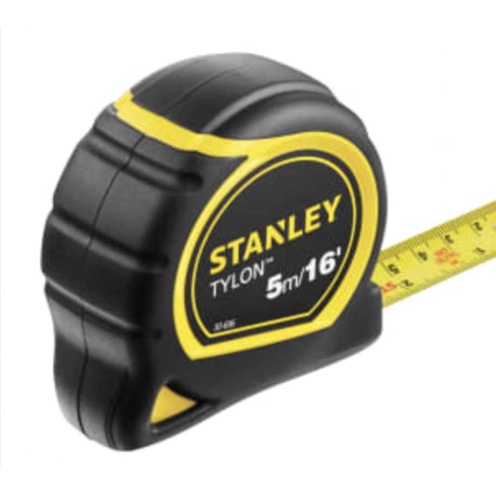 STANLEY TYLON BI-MATERIAL MEASURING TAPE 5MT CARDED