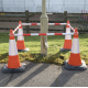 TELESCOPIC CONE BAR 1-2MT JSP RED/WHITE