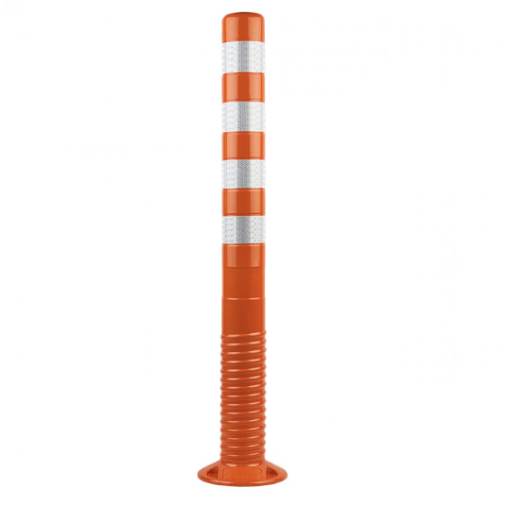 FLEXIBLE BOLLARD ORANGE 1MT C/W FIXING BOLTS