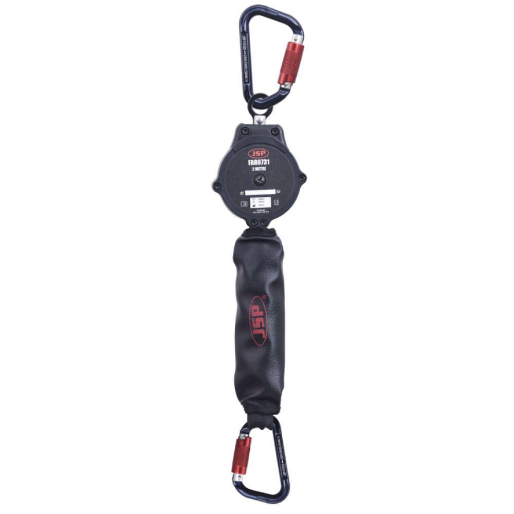 2M RETRACTRABLE FALL LIMITER C/W 2 CARABINERS FAR0701