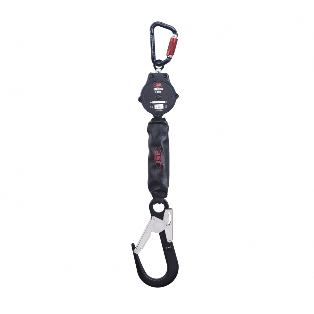 2MTR RETACTABLE FALL LIMITER C/W SCAFF HOOK
