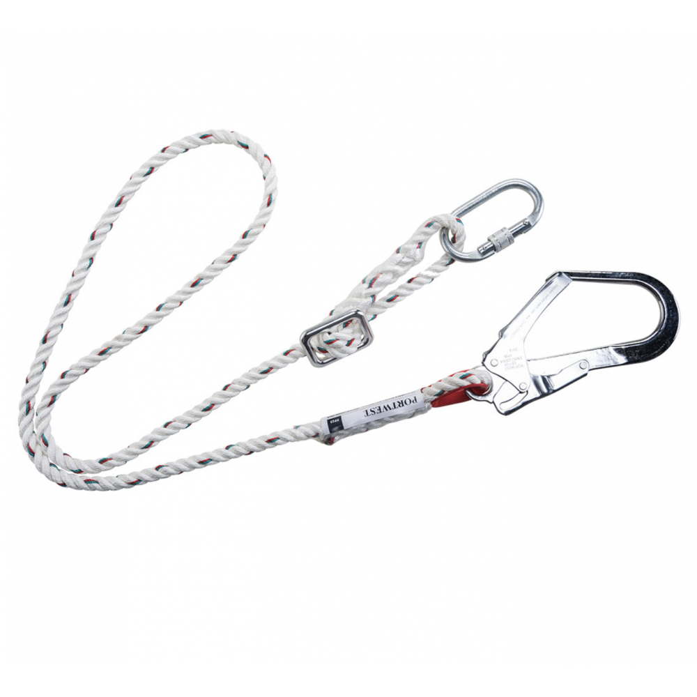 PORTWEST ADJUSTABLE RESTRAINT LANYARD 2MTR FP22