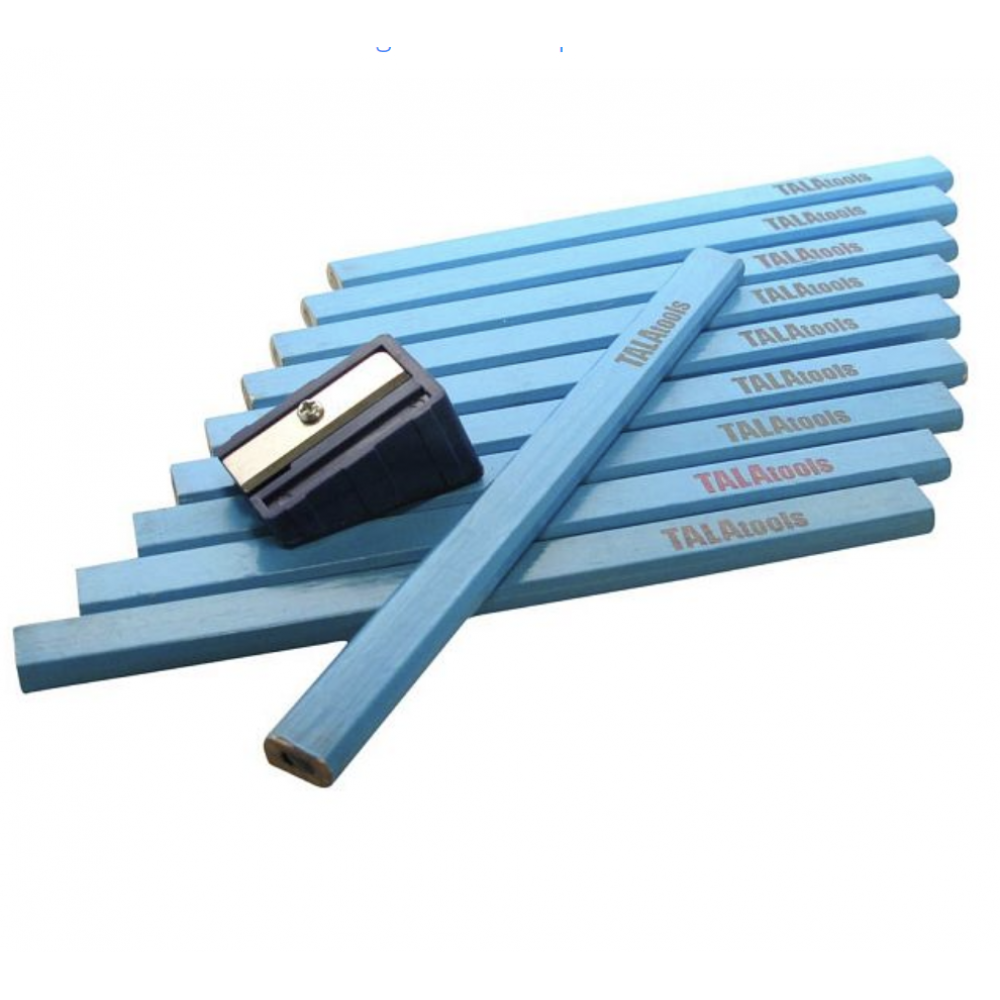 TALA CARPENTER PENCILS PK 10 C/W SHARPENER