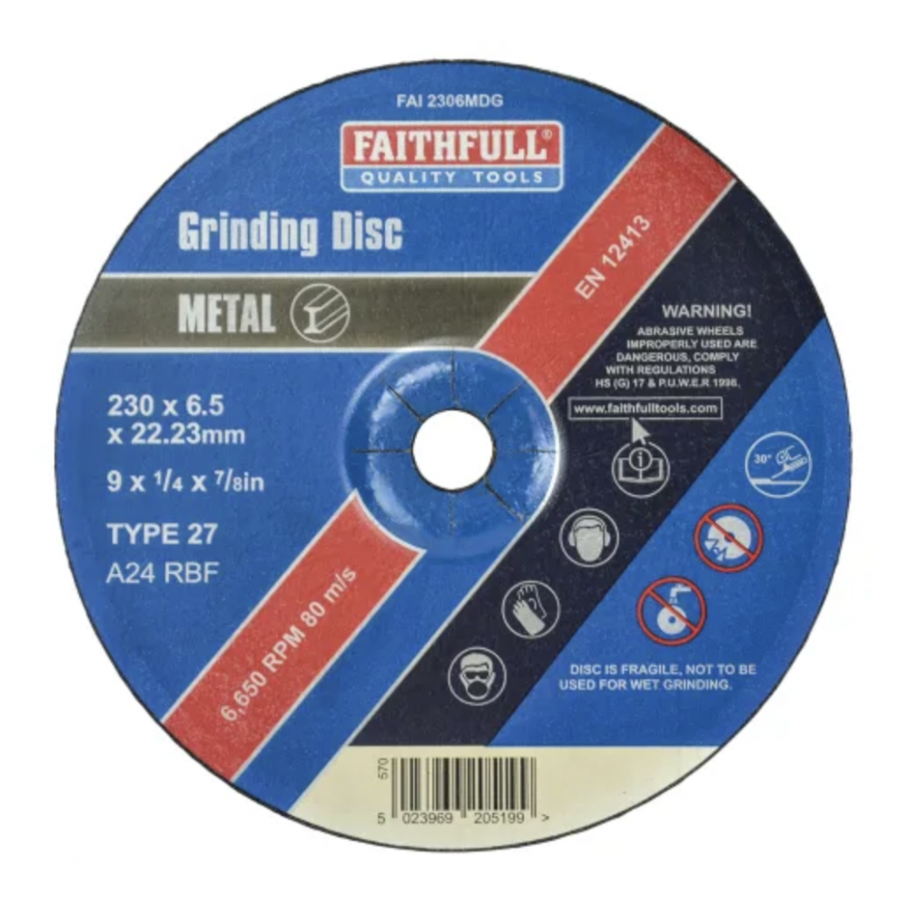 FAITHFULL DEPRESSED METAL CUTTING DISK 115X3.2X22.23