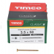 3.5X50MM CLASSIC WOOD SCREW BOX 200 TIMCO