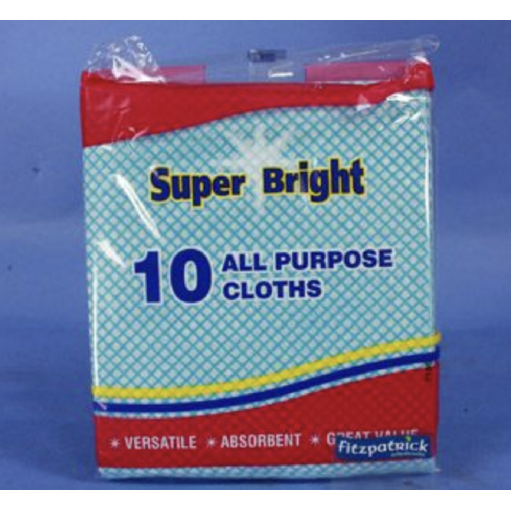 SUPERBRIGHT ALL PURPOSE J-CLOTH 10 PACK 57405