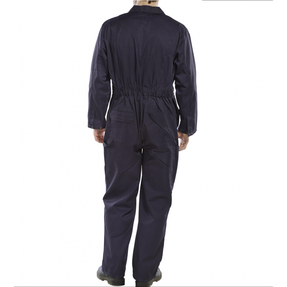 SUPER CLICK POLY COTTON BOILER SUIT NAVY 58