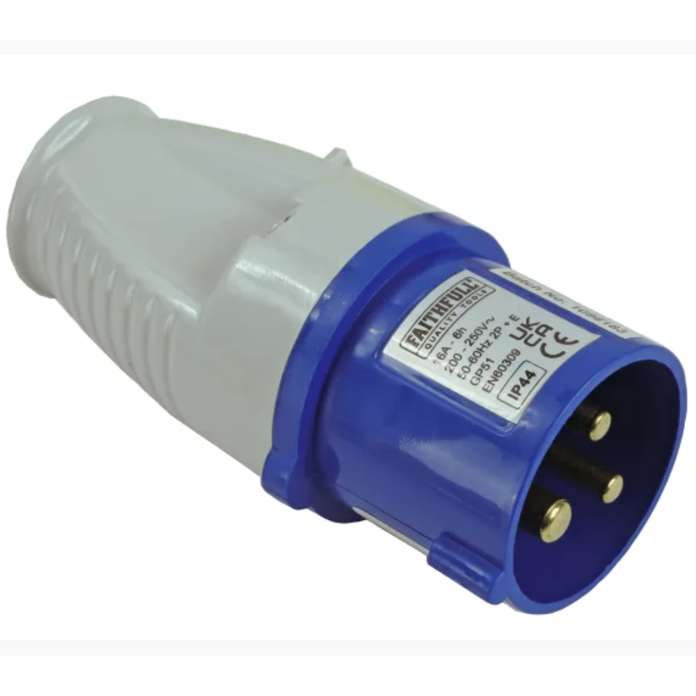 FAITHFULL 240VOLT 16AMP  PLUG BLUE