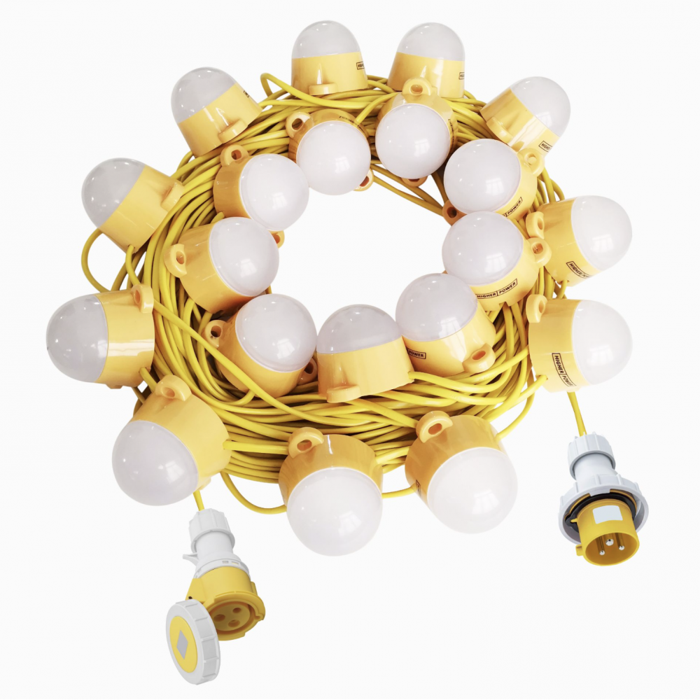 LED FESTOON LIGHTING KIT IP65 W/PROOF 50 MTR 20 BULB