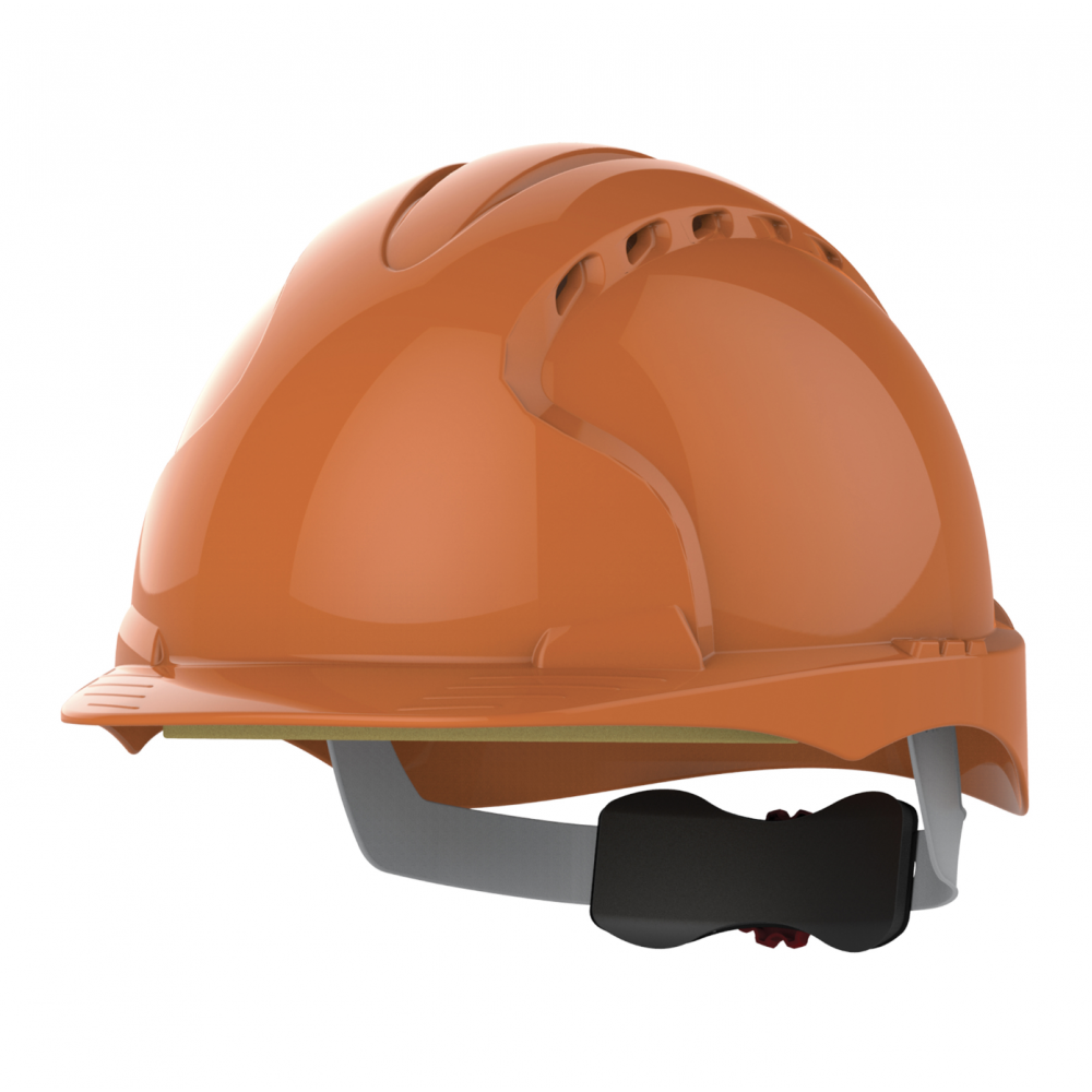 EVO3 SAFETY HELMET VENTED WHEEL RATCHET ORANGE