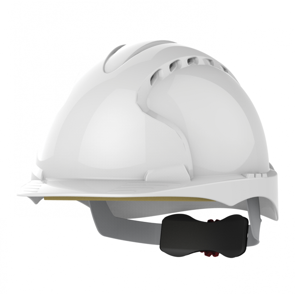 EVO3 SAFETY HELMET VENTED WHEEL RATCHET WHITE