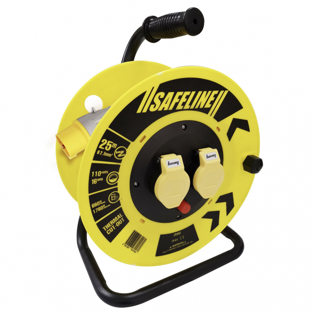 SAFELINE 25MT X 110V X 16A 2.5 CABLE REEL