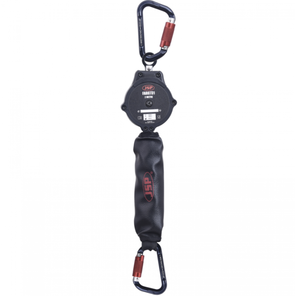 2M RETRACTRABLE FALL LIMITER C/W 2 CARABINERS FAR0701