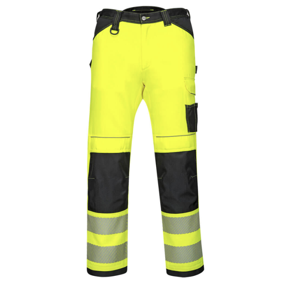 PW385 HI-VIS WOMENS Y/B STRETCH WORK TROUSER W30 (12)
