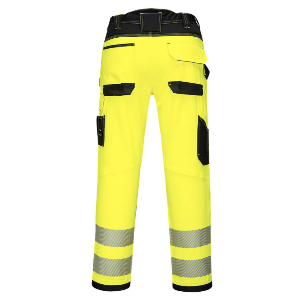 PW385 HI-VIS WOMENS Y/B STRETCH WORK TROUSER W30 (12)