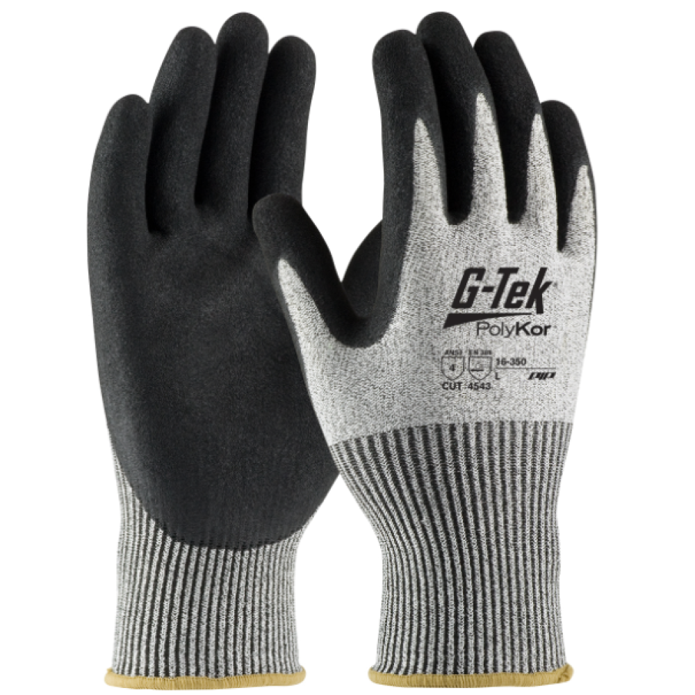 G-TEK  DOUBLE DIPPED NITRILE CUT D GLOVE LARGE 16-350