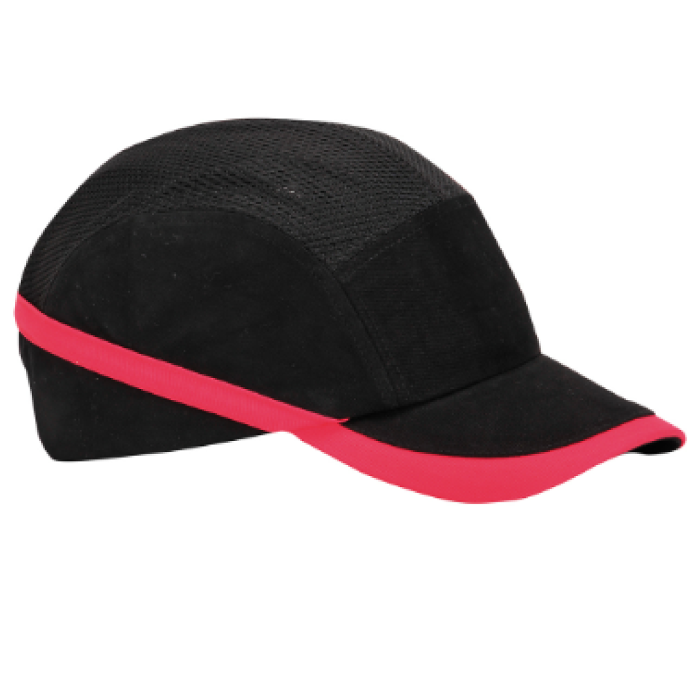 PORTWEST PW69 VENT COOL BUMP CAP BLK/RED