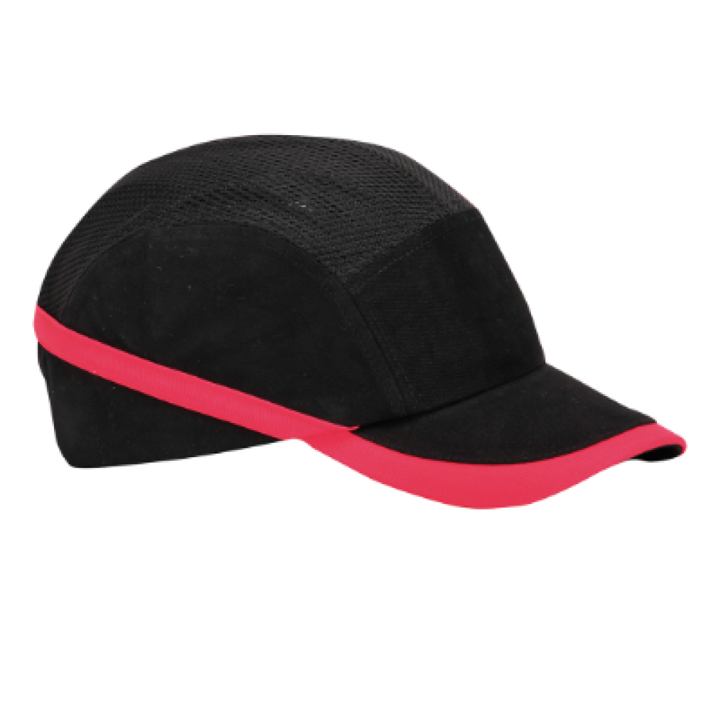 PORTWEST PW69 VENT COOL BUMP CAP BLK/RED