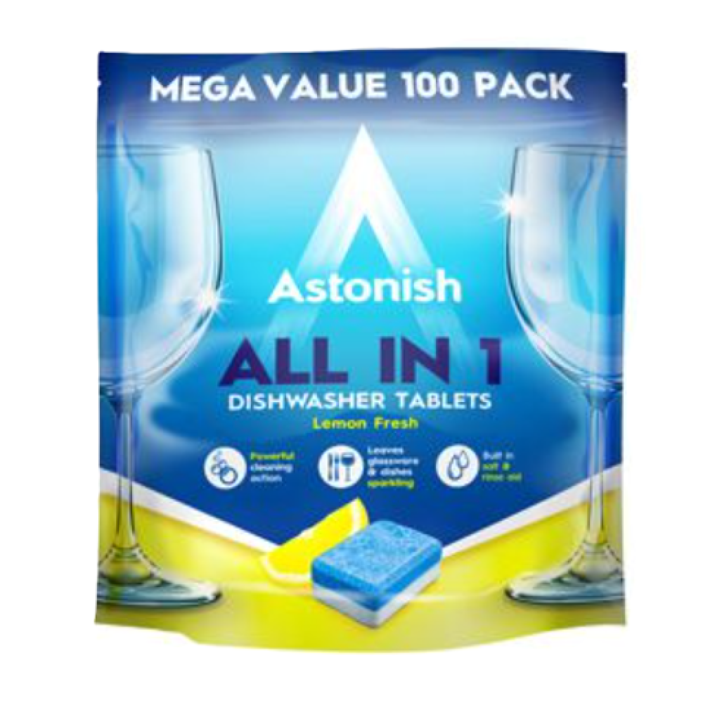 ASTONISH DISHWASHER TABLETS PK 100 54020