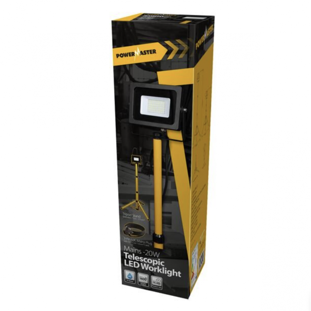 POWERMASTER 2 X 20W TRIPOD LED WORKLIGHT 110V 1824-06