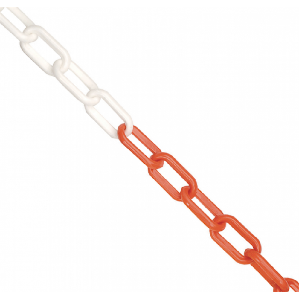 CHAIN 6MM X 25MT ROLL RED AND WHITE ME