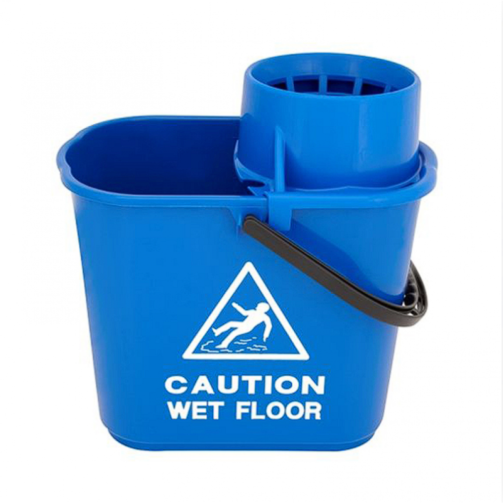 HEAVY DUTY PLASTIC MOP BUCKET BLUE DOSCO