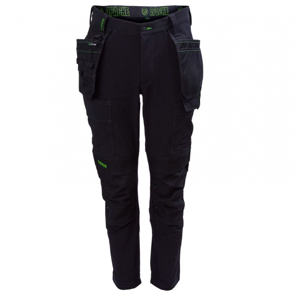 APACHE CALGARY 4 WAY STRETCH TROUSER BLK W38L29