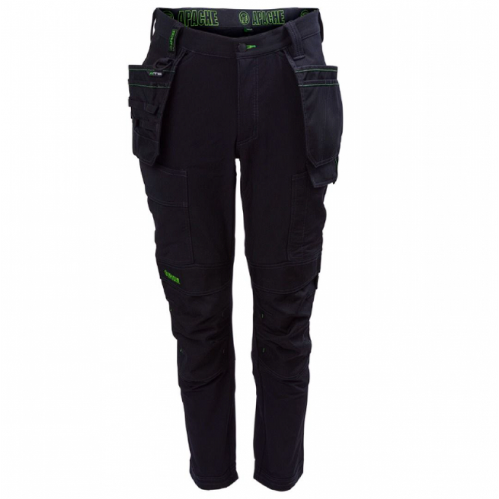 APACHE CALGARY 4 WAY STRETCH TROUSER BLK W40L31