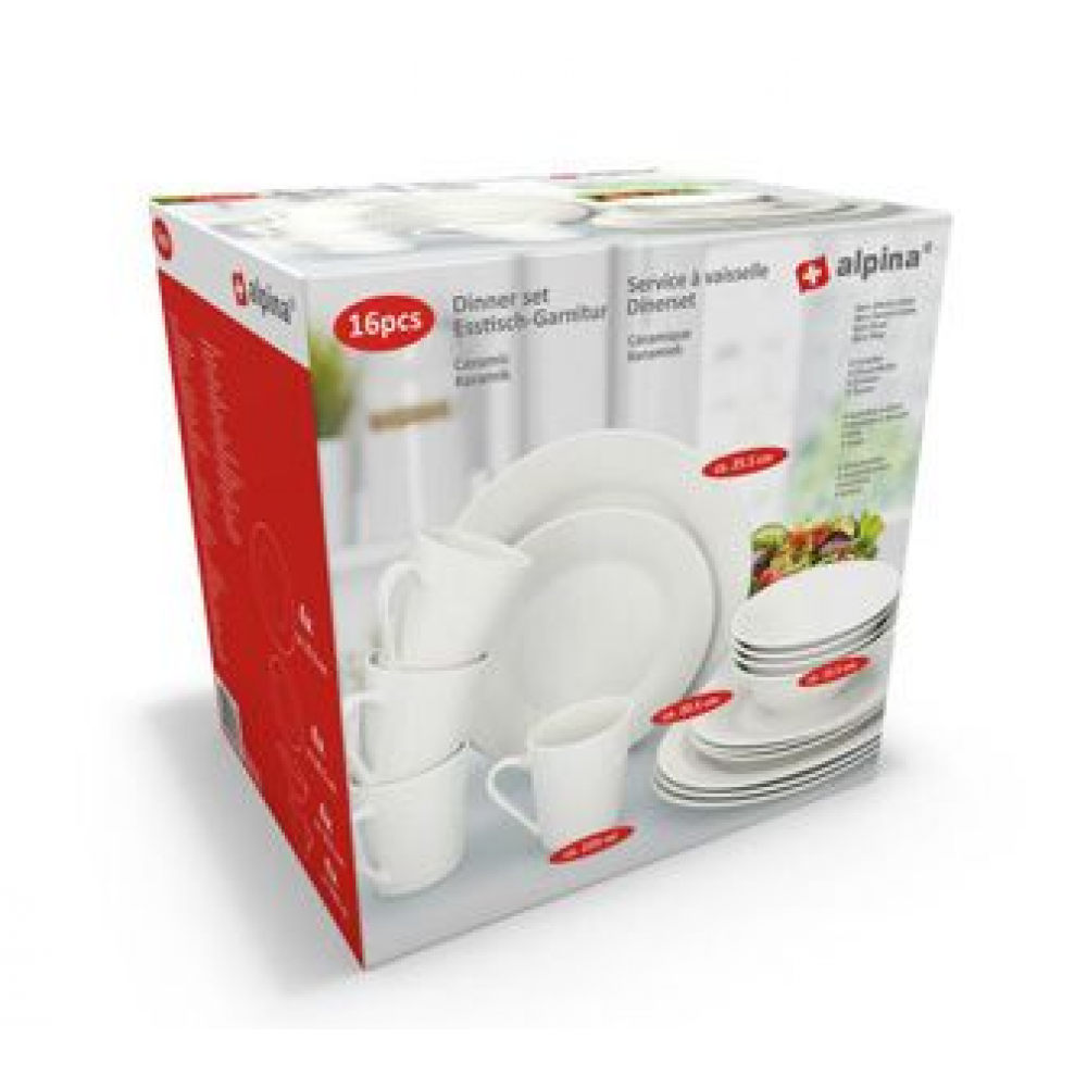 ALPINA DINNER SET WHITE 16 PIECE 47988