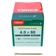 4X80MM CLASSIC WOOD SCREW BOX 200 TIMCO